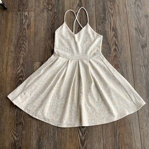Soprano White and Gold Cocktail Dress